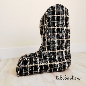 tikiboots Boots Travel Bag Cowgirl Cowboy Tweed Black Gold Holiday Gift NFR